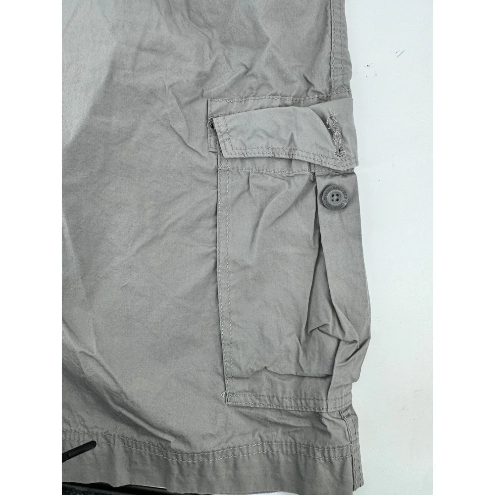 Ecko Unltd Cargo Shorts Mens 2XB Grey Elastic Waist Cotton‎ Classic Fit Utility